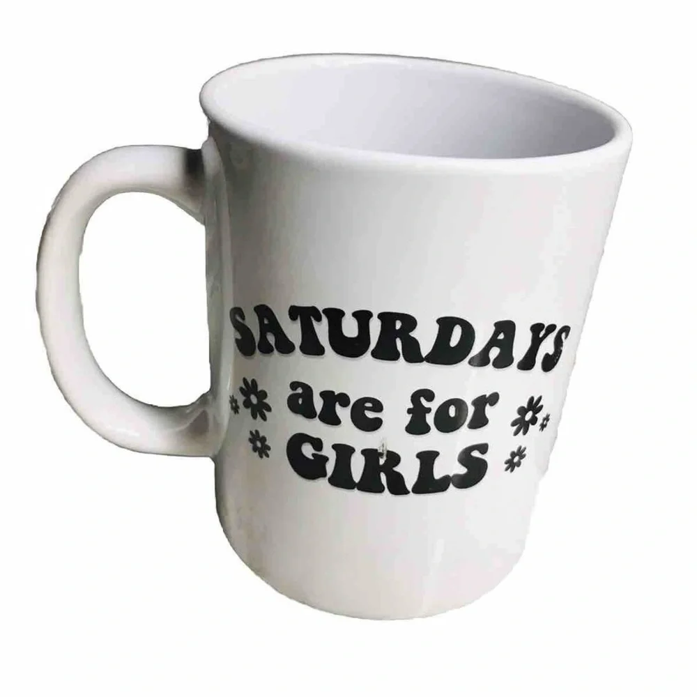 White Girly Coffee Cup